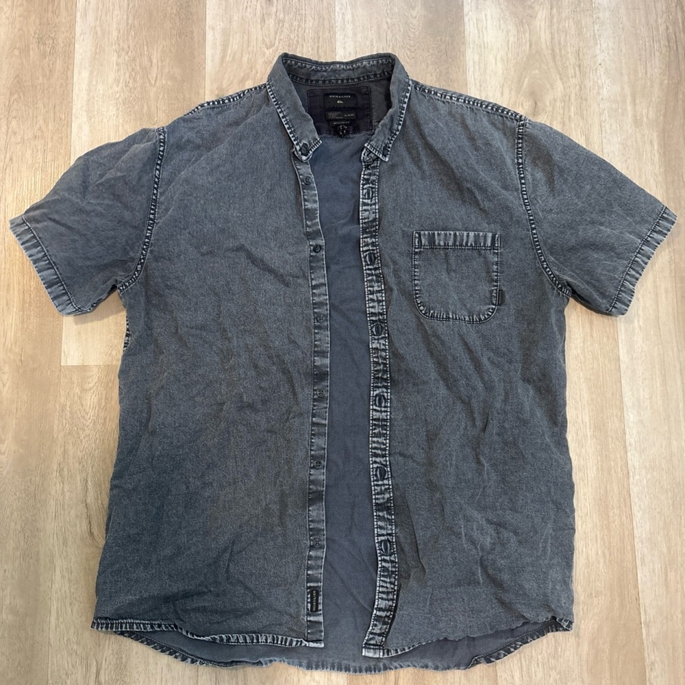 Quiksilver Charcoal Button Down Shirt